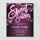 Zoek naar glow sweet 16 uitnodigingen Kalligrafie handgeschreven lettertype
