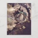 Zoek naar heksen bezem briefkaarten Halloween