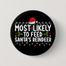 Zoek naar rendieren buttons Kerstmis