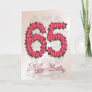 Zoek naar 65ste verjaardagskaarten 65e verjaardag