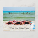 Zoek naar wens u hier was briefkaarten Strand