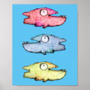 Zoek naar kleurrijke vissen posters Blauw