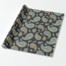 Zoek naar paisley patroon cadeaupapier Zwart