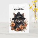 Zoek naar heks met kaarten Zwarte kat