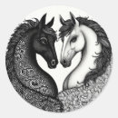 Zoek naar zwart wit paard stickers Dier