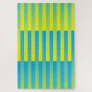 Zoek naar gele strepen puzzels Blauw