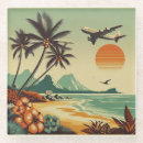 Zoek naar vintage vliegtuig onderzetters Retro
