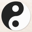Zoek naar yin yang symbool onderzetters Zwart