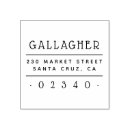 Zoek naar retour adres rubberstempels Familienaam