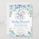 Zoek naar blue elephant babyshower uitnodigingen Blauwe olifant