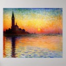 Zoek naar zonsondergang in venetië posters Monet