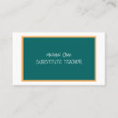 Zoek naar onderwijs visitekaartjes Vervangend onderwijzeres