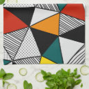 Zoek naar geometrisch patroon keuken handdoeken Driehoeken