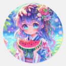 Zoek naar watermeloen cartoon stickers Zomer