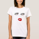 Zoek naar ogen en mond tshirts Voor haar