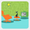 Zoek naar retro kat stickers Kattenliefhebber