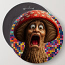 Zoek naar paddestoel buttons Grappig