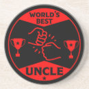 Zoek naar wereld onderzetters Voor hem