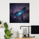 Zoek naar huilende wolf kunst Kosmisch