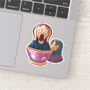 Zoek naar schreeuwende stickers Gruwel