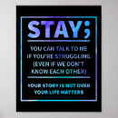 Zoek naar zelfmoord posters Bewustzijn