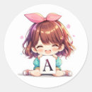 Zoek naar anime meisje stickers Schattig