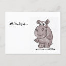 Zoek naar cartoon hippo briefkaarten Grappig