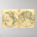 Zoek naar antiek wereldkaart posters Cartografie