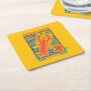 Zoek naar nostalgie onderzetters Speelse illustratie