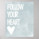 Zoek naar volg uw hart posters Liefde