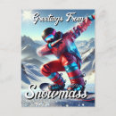 Zoek naar snowboarder briefkaarten Snowbord
