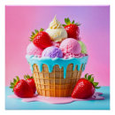 Zoek naar bevroren dessert posters Aardbeienijs