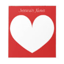 Zoek naar hartvorm notitieblokken Rood