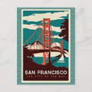 Zoek naar vintage san francisco briefkaarten Gouden gate bridge