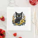 Zoek naar zwarte katten servetten Kattenvrouw