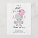 Zoek naar roze olifant uitnodigingen Baby meisje