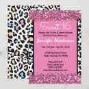 Zoek naar leopard party sweet 16 uitnodigingen Zoete zestien