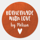Zoek naar rode ronde stickers Gemaakt met liefde