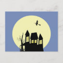 Zoek naar heks op bezemsteel briefkaarten Halloween