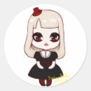 Zoek naar chibi stickers Illustratie