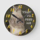 Zoek naar voer klokken Kat