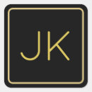 Zoek naar monogram vierkante stickers Stijlvol