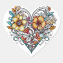 Zoek naar hart tattoo stickers Bloemen