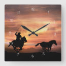 Zoek naar wild paarden klokken Western