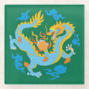 Zoek naar chinese draak onderzetters Kleurrijk