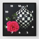 Zoek naar schaakbord klokken Zwart wit