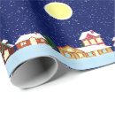 Zoek naar dorp cadeaupapier Blauw