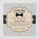 Zoek naar chevron babyshower uitnodigingen Klein man