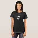 Zoek naar hashtag symbool tshirts Label