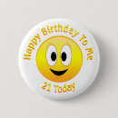 Zoek naar verjaardag 21 buttons Eenentwintig